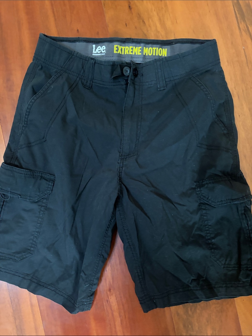 Lee Black Extreme Motion Cargo Shorts for Men